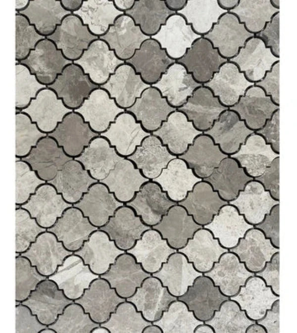 Atlantic Gray Marble Lantern Mosaic (3