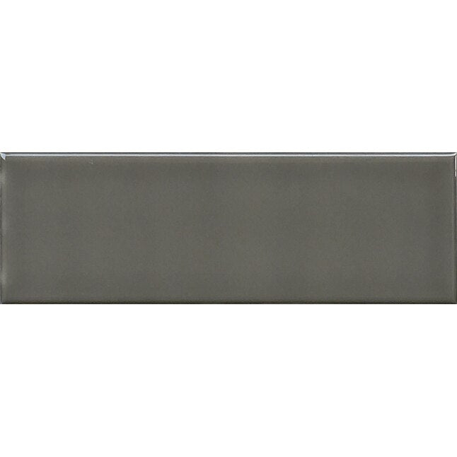 Charcoal Grey 4x12 Glossy Ceramic Wall Tile (CLEARANCE) - TILE & MOSAIC DEPOT
