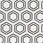Georama Nero Polished Hexagon Mosaic Tile - TILE & MOSAIC DEPOT