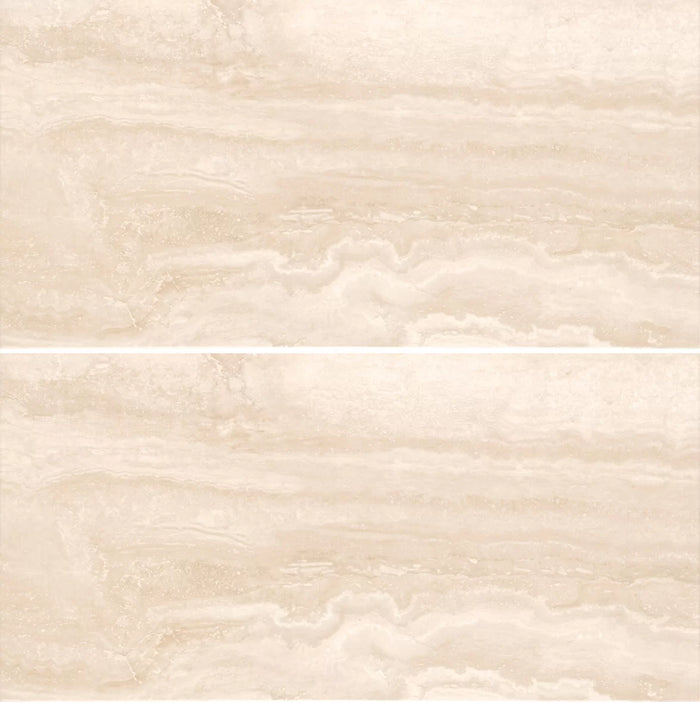 Navona Travertine Look 24x48 Matte Rectified Porcelain Tile - TILE & MOSAIC DEPOT