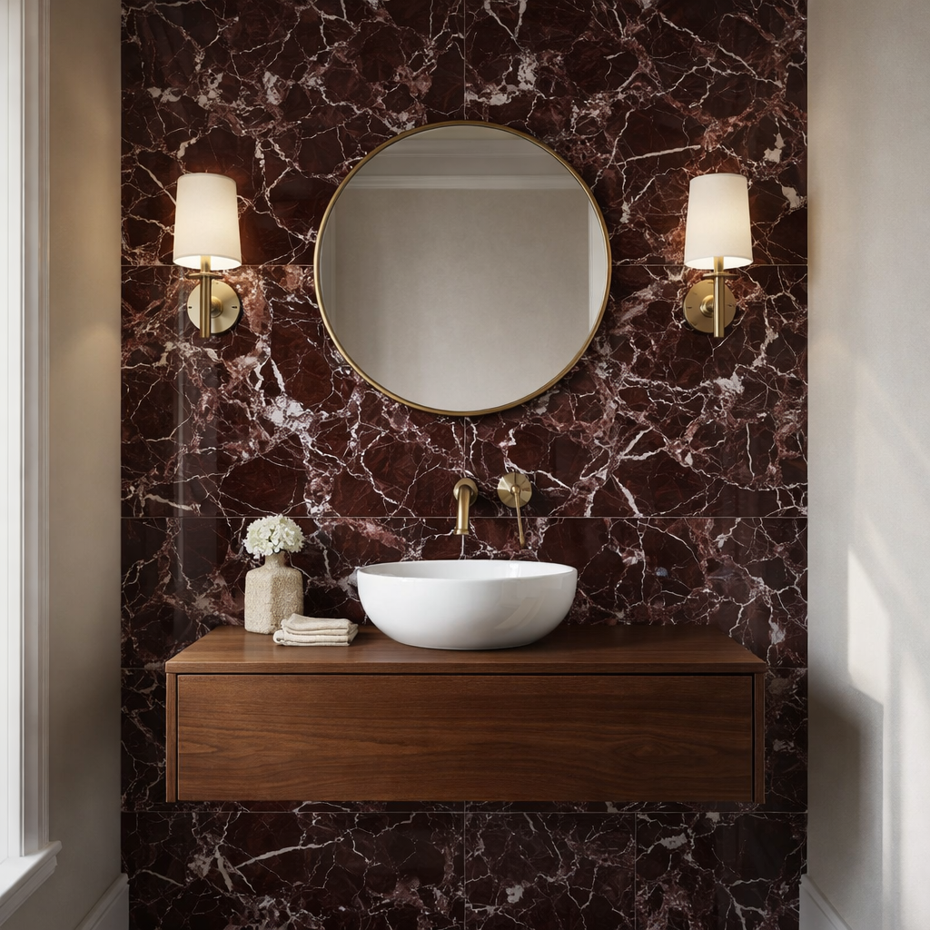 Rosso Levanto Red Marble 12x12 Polished Tile | TMD