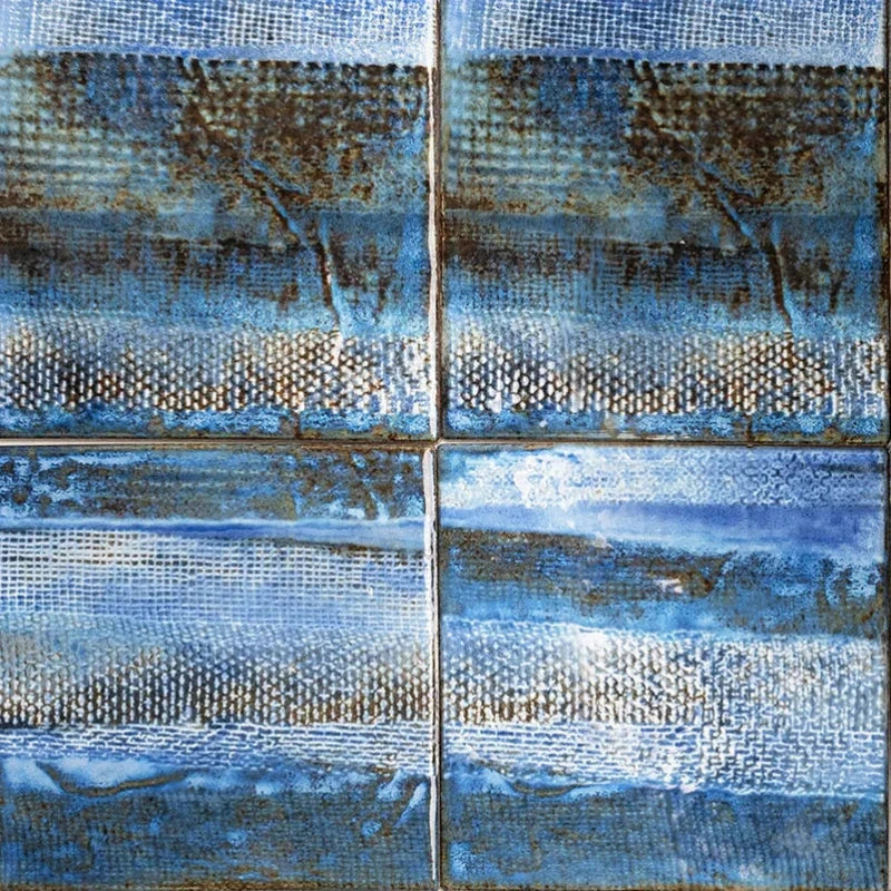 青の家　ラジウム　ホルミシス Tokyo 6x6 Aspen Blue Semi Gloss Pool Tile | TMD