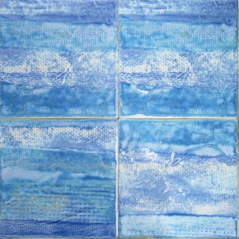 ＮＹ様【ジョリーフルール】♡新柄♡TOKIMEKI ★AQUATOPIA Tokyo 6x6 Icy Blue Semi Gloss Pool Tile | TMD