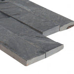 Black Slate 6x18 Stacked Stone Ledger Corner - TILE AND MOSAIC DEPOT