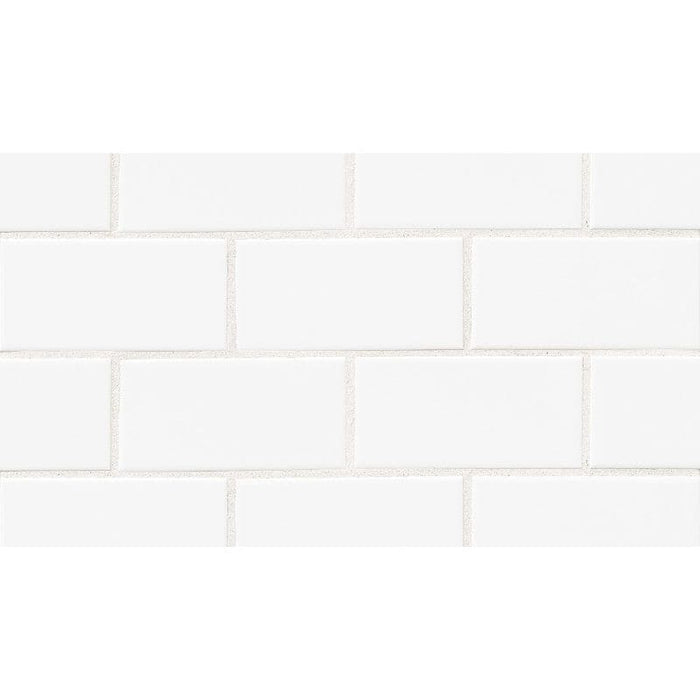 White 3x6 Matte Ceramic Wall Tile.