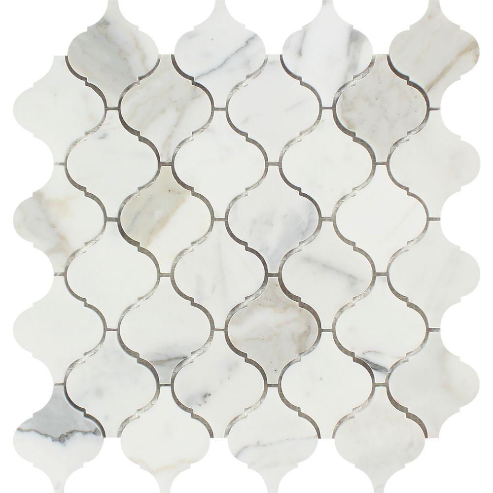 CALACATTA GOLD MARBLE LANTERN MOSAIC TILE