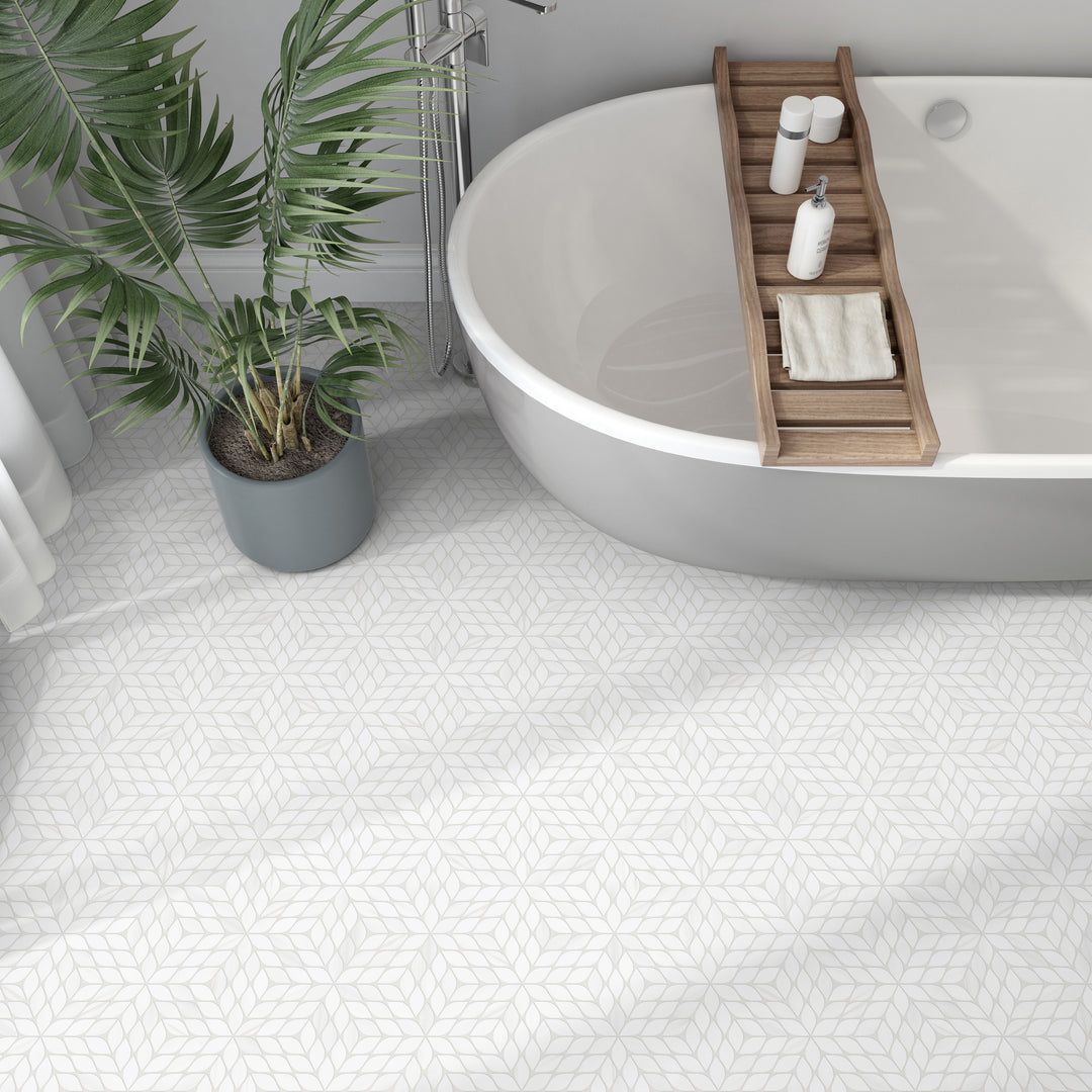 Dolomite white marble mosaic tile