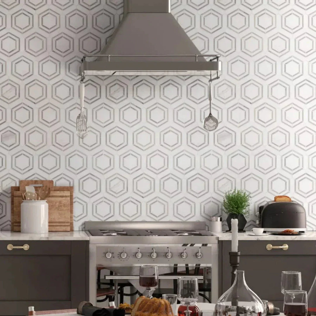 marble backsplash tile