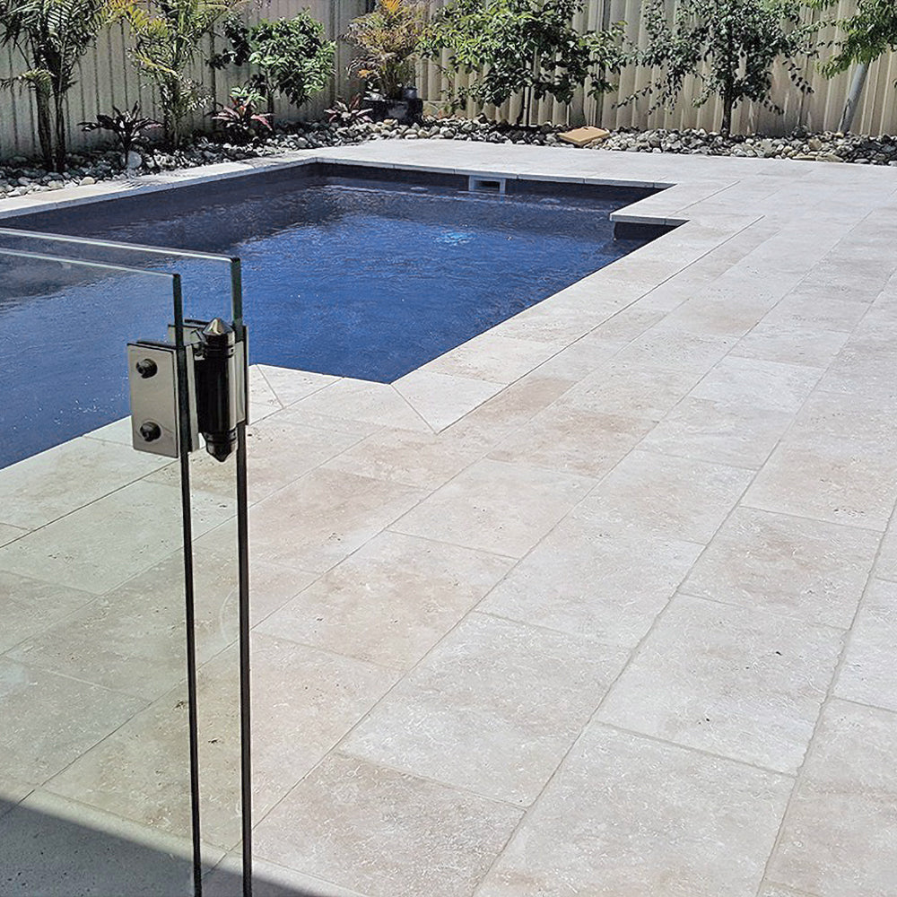 unfilled ivory travertine tile