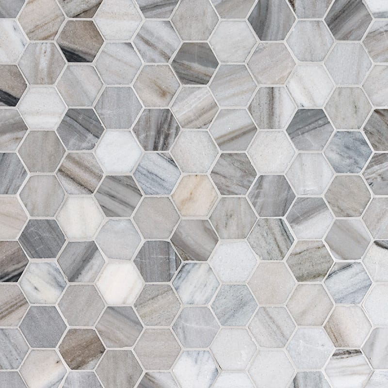 MARBLE HEXAGON MOSAIC TILE