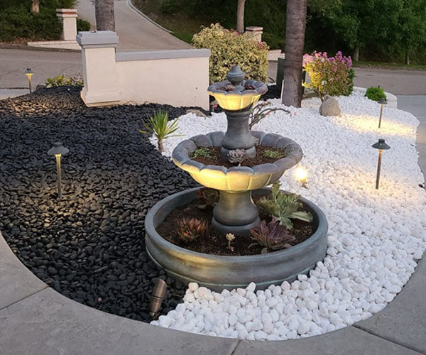 black and white peel stone outdoor