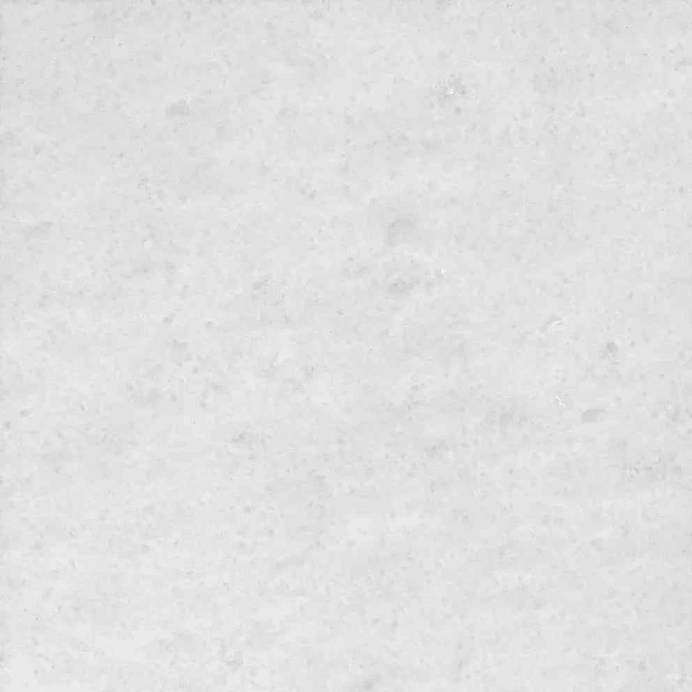 Polar Thassos White Marble 4x12 polished tile showing pure crystalline white with virtually no veining — Tile & Mosaic Depot