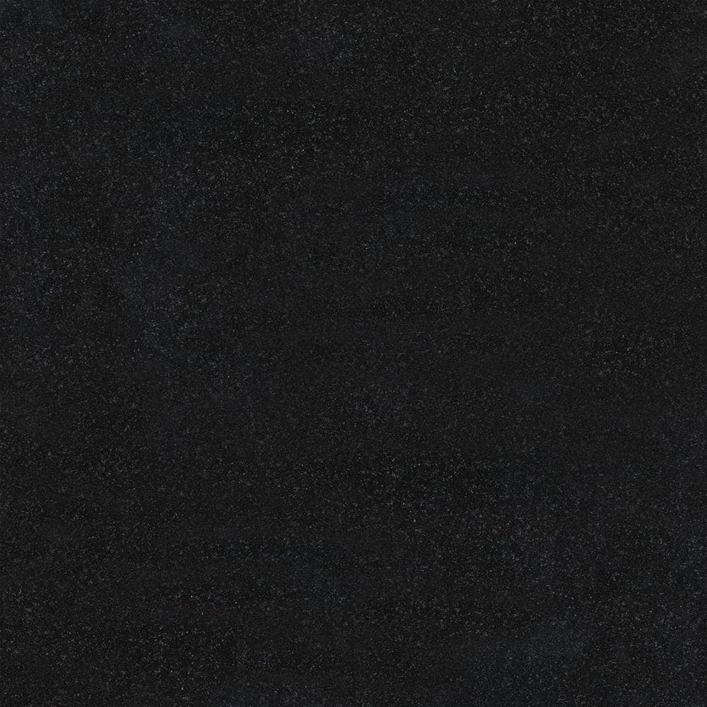 Absolute Black granite 18x18 polished floor tile with deep black surface and natural mineral grain — Tile & Mosaic Depot