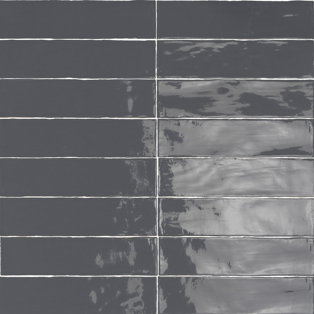 Ardesia glossy 2x20 ceramic elongated wall tile in contemporary format for bathroom wall and kitchen backsplash applications — Tile & Mosaic Depot