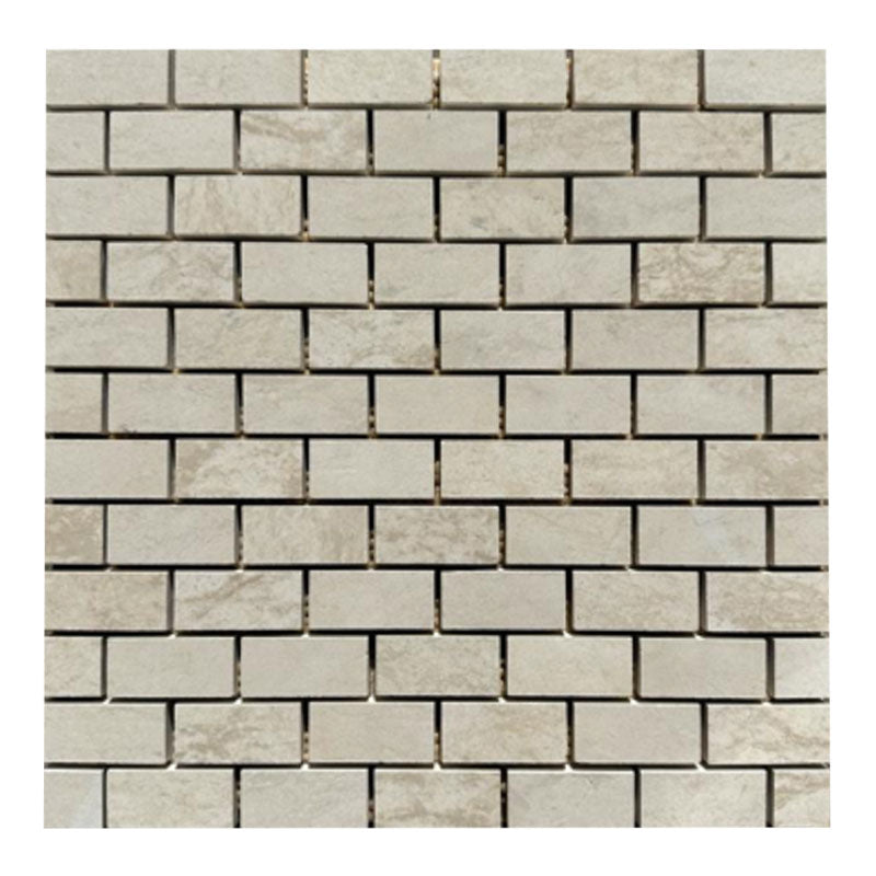 rema Europa limestone hexagon mosaic in warm cream