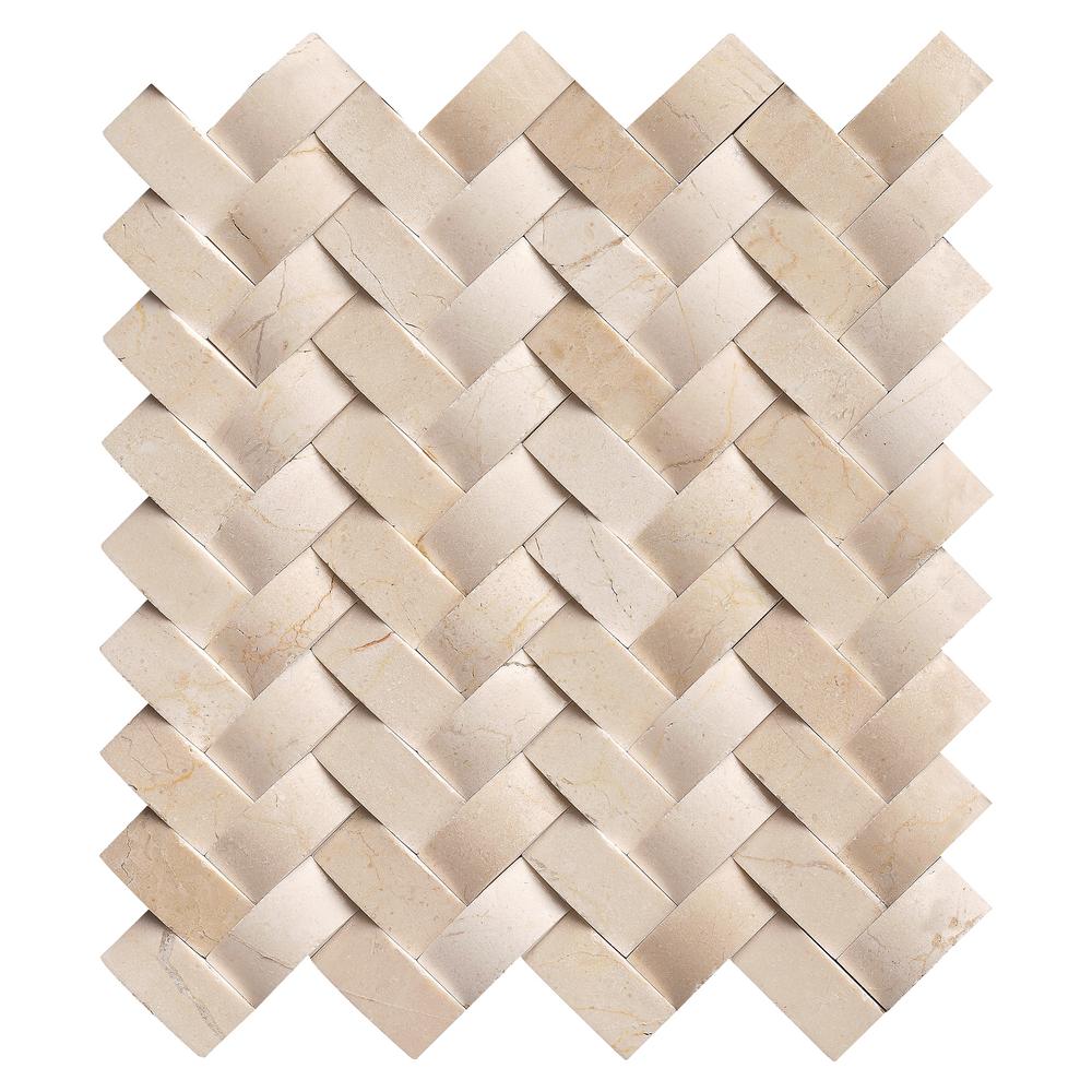 Crema Marfil marble mosaic in warm creamy beige