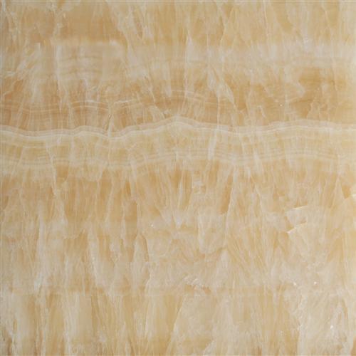 Honey Onyx polished tile in warm amber and caramel tones with dramatic natural banding and translucent quality — Tile & Mosaic Depot