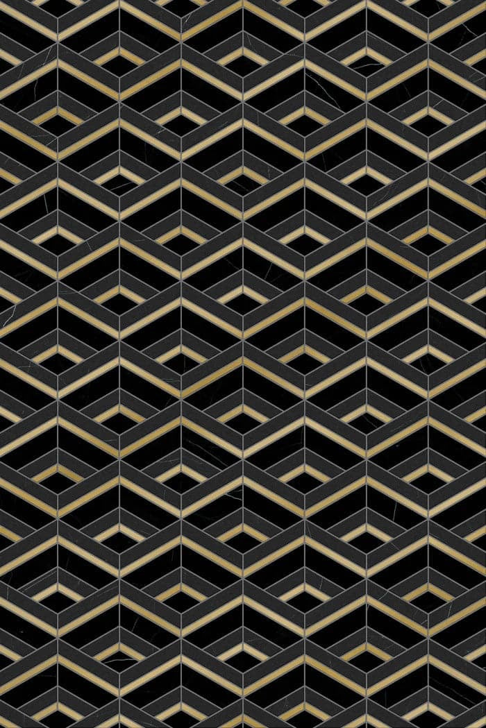 Brass metal mosaic tile in warm golden tones for luxury kitchen backsplash and bathroom accent wall applications — Tile & Mosaic Depot