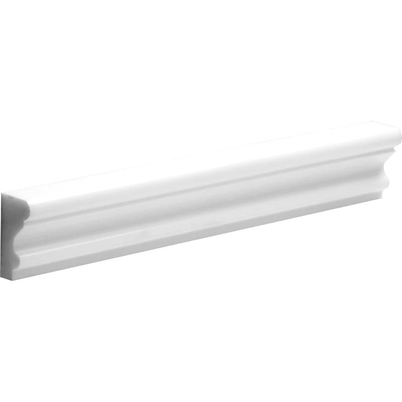 Mont Blanc marble trim Serena White chair rail and pencil liner molding