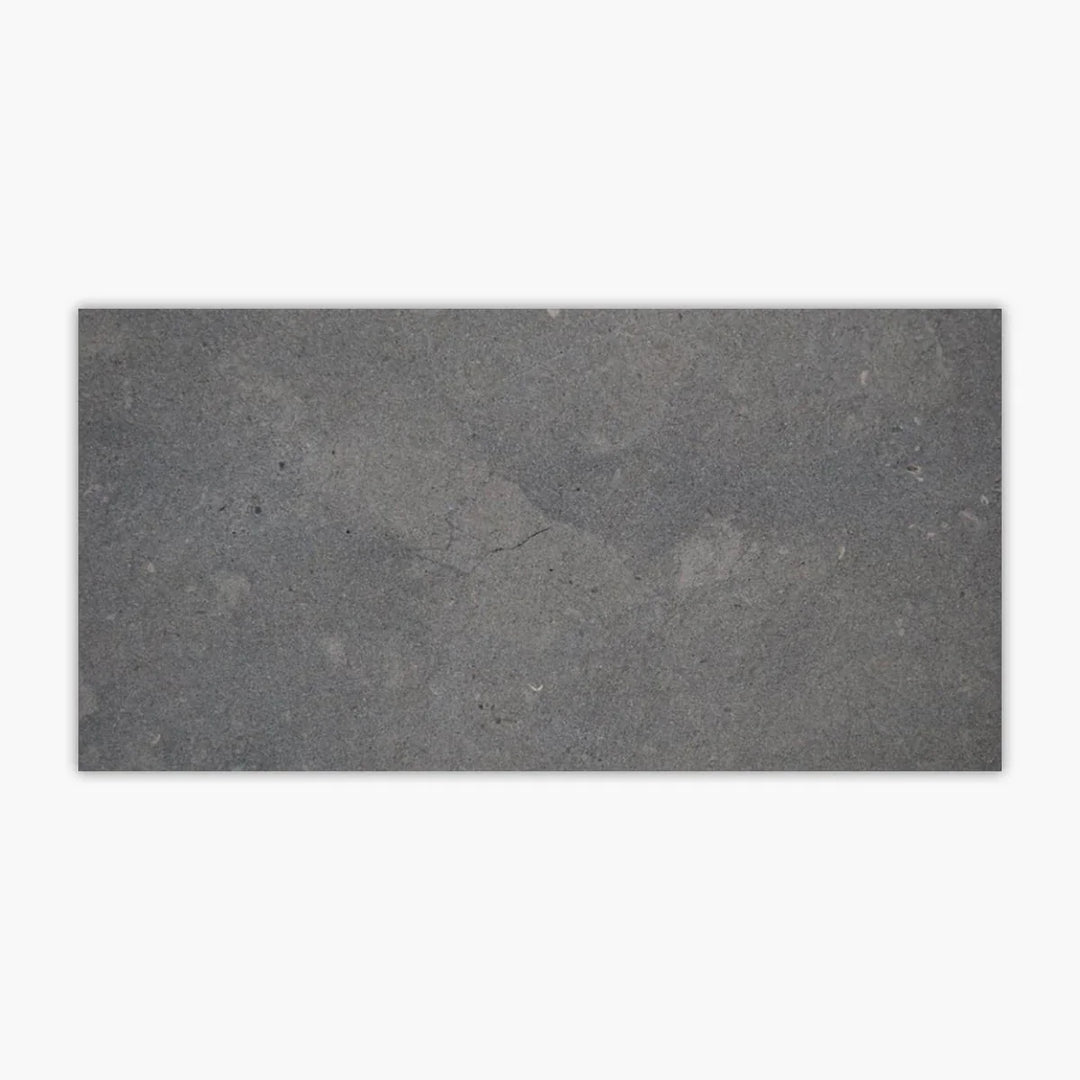 Nova Blue Limestone tile in soft cool blue-gray with a honed finish