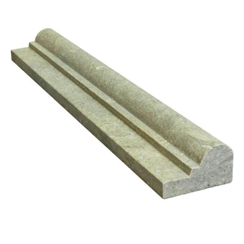 Seagrass limestone trim chair rail and pencil liner molding