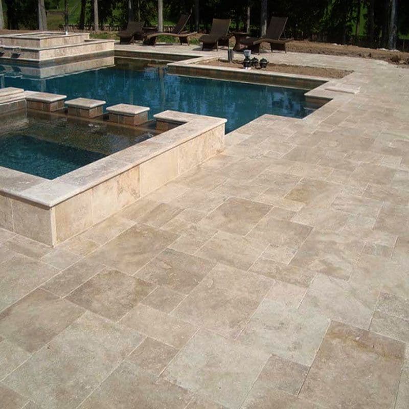 cream travertine paver-tile and mosaic depot