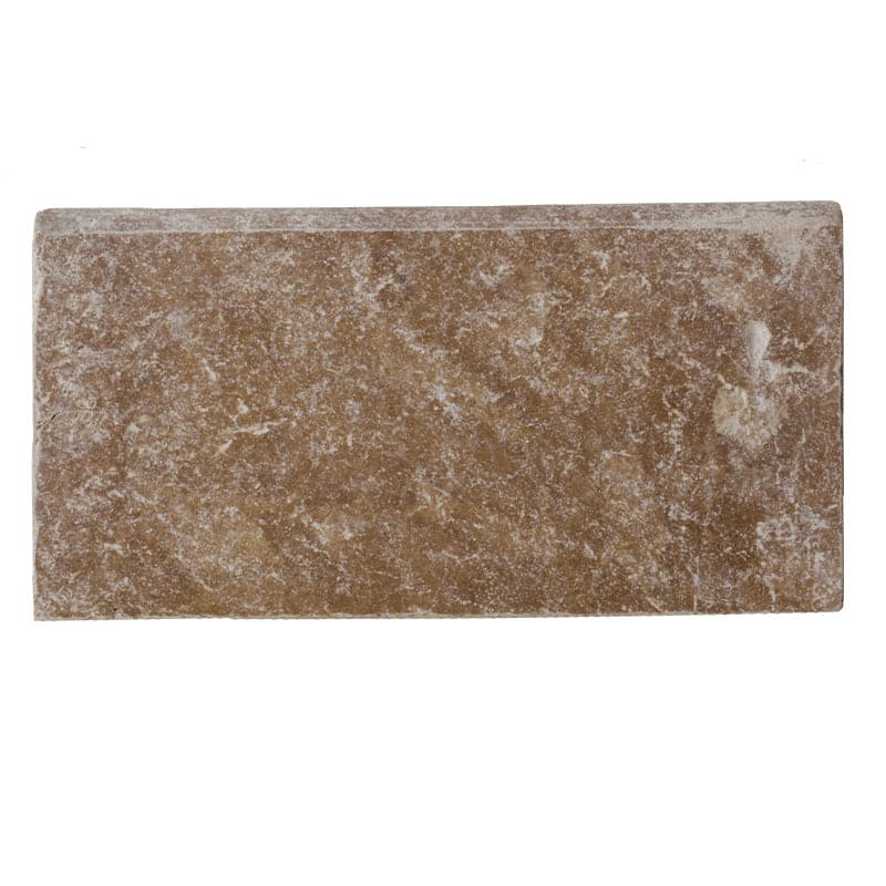 Walnut travertine pavers and pool coping