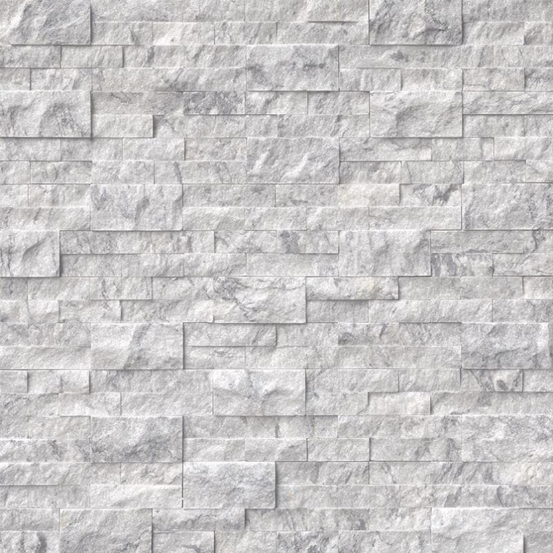 white carrara marble ledger panel stacked stone- tile and mosaic depot