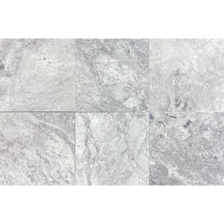 Lucy Gray Marble 12x12 Honed Tile - TILE AND MOSAIC DEPOT