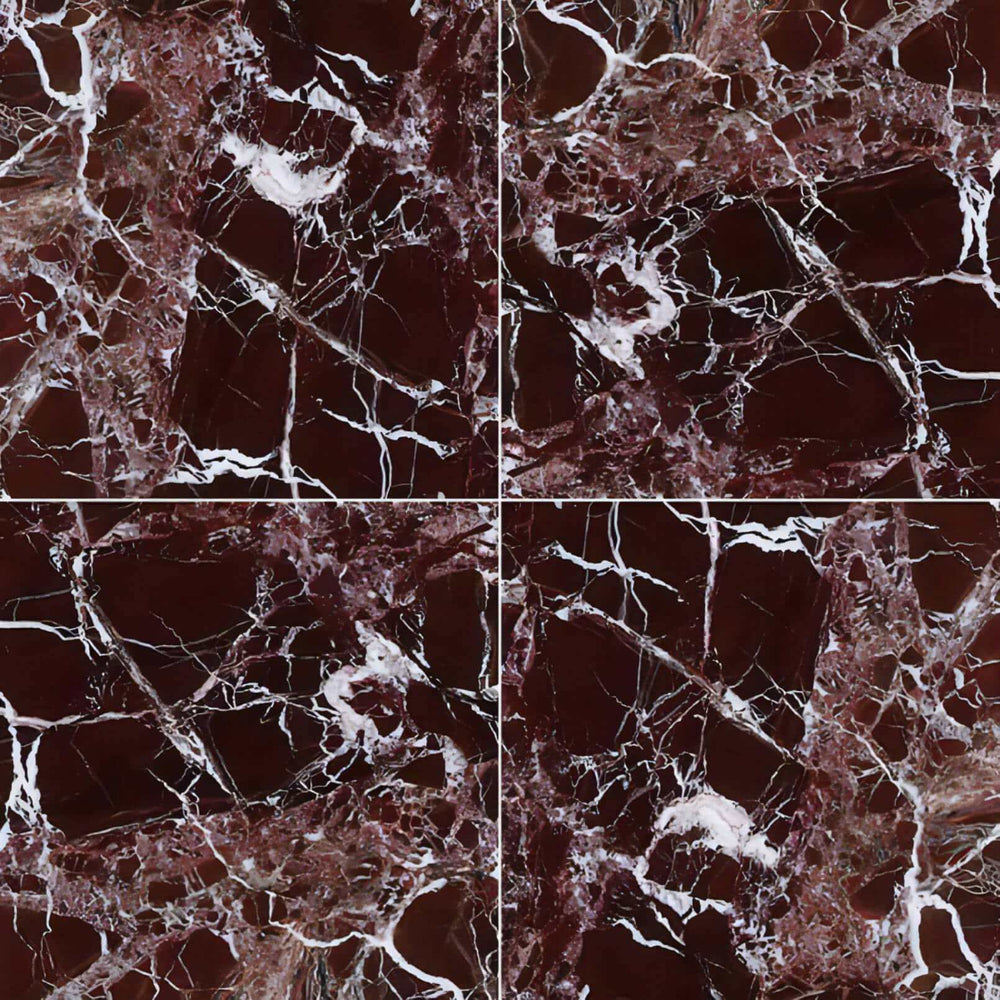 Rosso Levanto Red Marble 12x12 Polished Tile - TILE & MOSAIC DEPOT