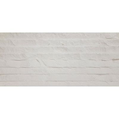 White Pearl Myra Limestone 12x24 Striated Chiseled Tile - TILE & MOSAIC DEPOT