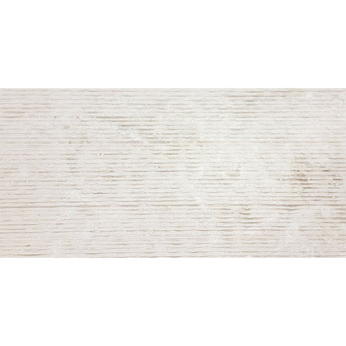 White Pearl Myra Limestone 12x24 Combed Tile - TILE & MOSAIC DEPOT