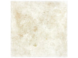 Ivory Travertine 18x18 Unfilled Brushed and Chiseled Tile - TILE & MOSAIC DEPOT