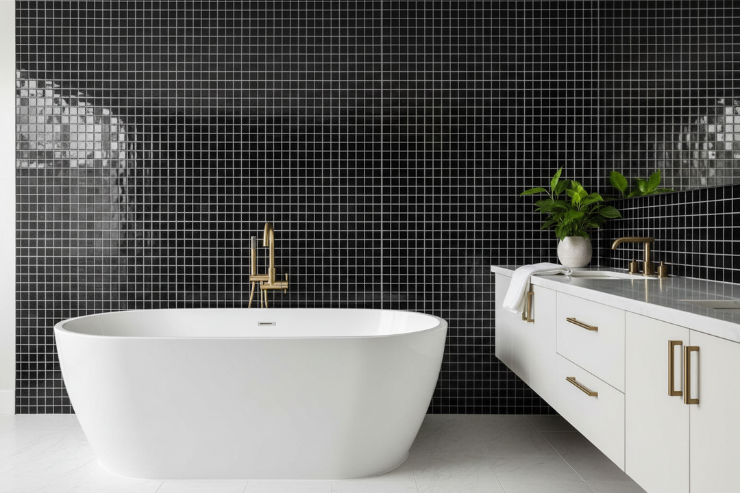 Absolute Black Granite 1x1 Square Polished Mosaic Tile