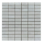 Mont Blanc Serena White Marble 1X2 Stacked Honed Mosaic Tile - TILE & MOSAIC DEPOT