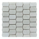 Mont Blanc Serena White Marble 2X2 Hive Honed Mosaic Tile - TILE & MOSAIC DEPOT