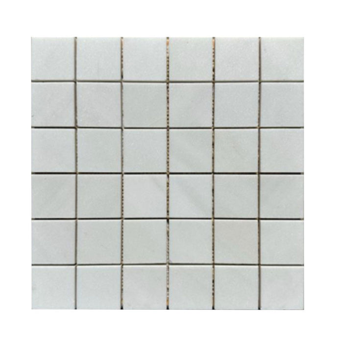Mont Blanc Serena White Marble 2X2 Honed Mosaic Tile - TILE & MOSAIC DEPOT