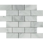 Bianco Caldo Mugla White 2x4 Polished Mosaic Tile - TILE & MOSAIC DEPOT