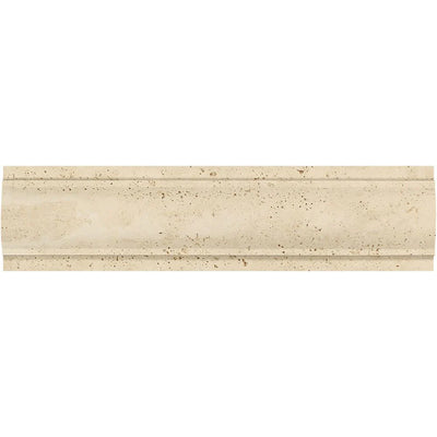 Ivory Travertine 3x12 Honed Arch Molding - TILE & MOSAIC DEPOT