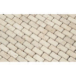 Ivory Travertine 5/8 x 1 1/4 Mini Brick Tumbled Mosaic Tile - TILE & MOSAIC DEPOT