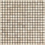 Ivory Travertine 5/8x5/8 Tumbled Mosaic Tile - TILE & MOSAIC DEPOT