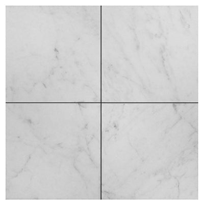 White Carrara Marble 6x6 Polished Tile - TILE & MOSAIC DEPOT