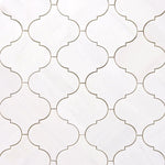 Bianco Dolomite Marble Lantern (Arabesque) 6" Honed Mosaic Tile - TILE & MOSAIC DEPOT