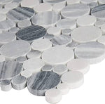 Alaska Gray Polished 10 mm Pebble Mosaic Tile - TILE & MOSAIC DEPOT