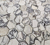 Calacatta Viola Marble 3X3 Hexagon Honed Mosaic Tile - TILE & MOSAIC DEPOT