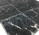 Nero Marquina Marble 4x4 Tumbled Tile - TILE & MOSAIC DEPOT