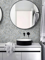 GLAMOUR RONDA SHADOW Glass Mosaic Tile - TILE & MOSAIC DEPOT