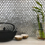 GLAMOUR RONDA SILVER Glass Mosaic Tile - TILE & MOSAIC DEPOT