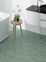 Aquaterra Green Hexagon Shell Terrazzo Tile