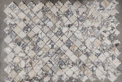 Calacatta Viola Marble Lantern (Arabesque) Honed Mosaic Tile - TILE & MOSAIC DEPOT